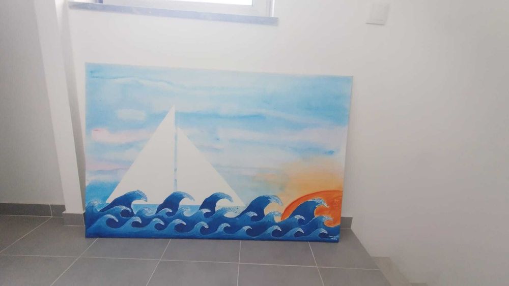 Quadro / Tela Pintada à Mão - 120 cm x 80 cm