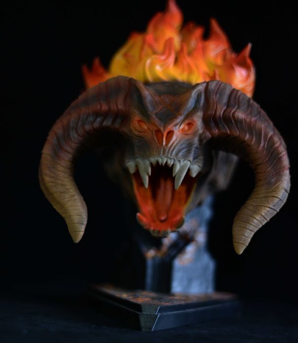 Balrog – Busto Impresso em 3D e Pintado à Mão | The Lord of the Rings | NexoStudios