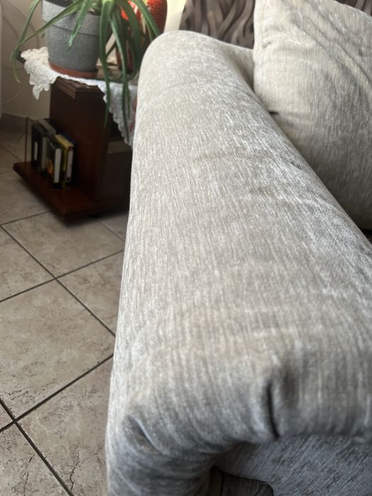 Zestaw wypoczynkowy kanapa 350 cm 2 razy fotel plus pufa glamour welur