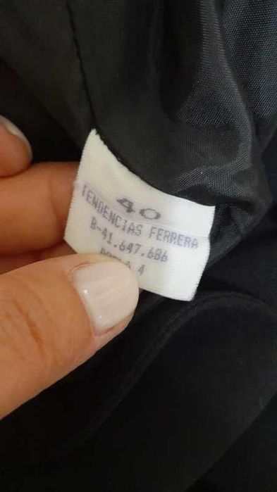 Vestido preto e branco de cerimónia