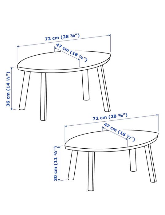 Conjunto de mesas Stockholm Ikea