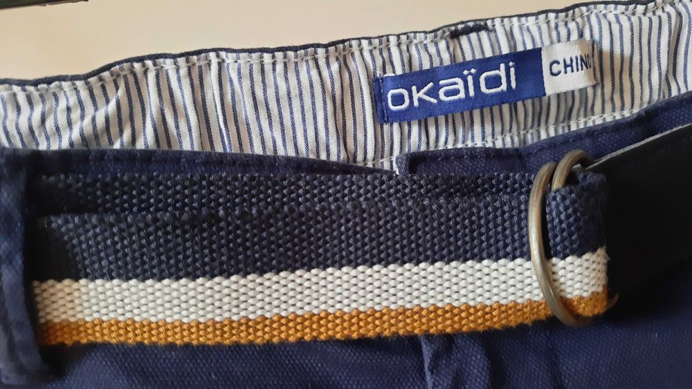 spodnie chinosy OKAIDI z paskiem, rozmiar 152