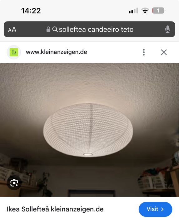 SOLLEFTEÅ White Ceiling Lamp429753301804011524