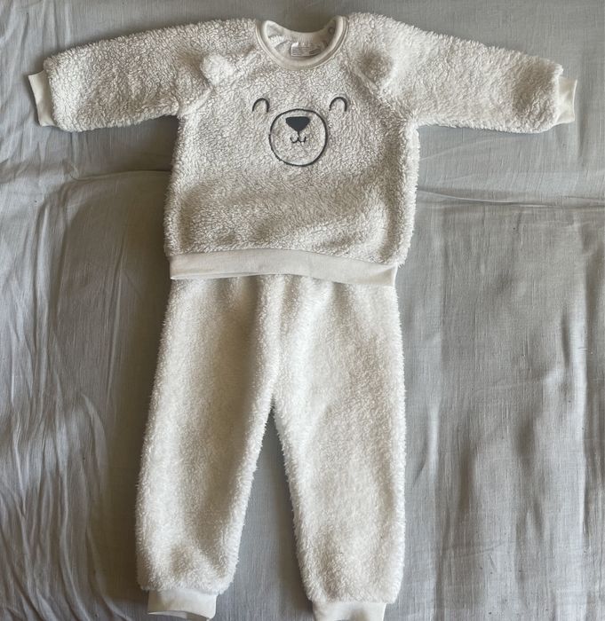 Komplet chłopięcy miś biały 80 Ergee Kik zestaw