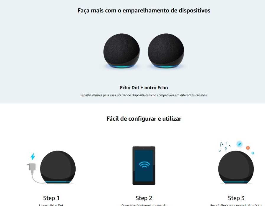 Echo Dot 5ª geração Preto (última geração)