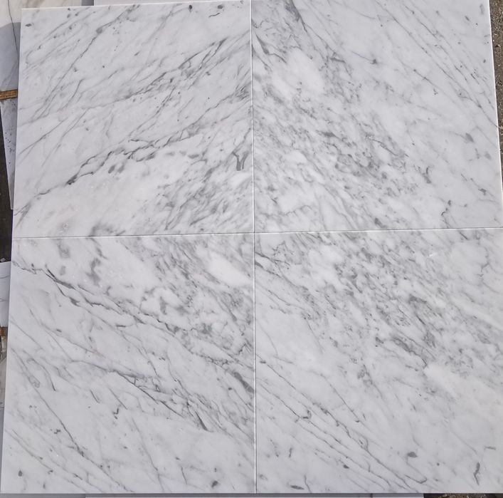 Płytki Marmurowe 45.7x45.7x1 Bianco di Carrara PRAWDZIWY MARMUR