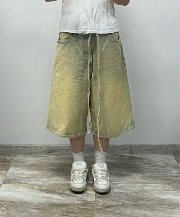 Мега широкі шорти джинсові BAGGY jeans shorts Zara rap fade широкие шорты бегги реп Jaded London