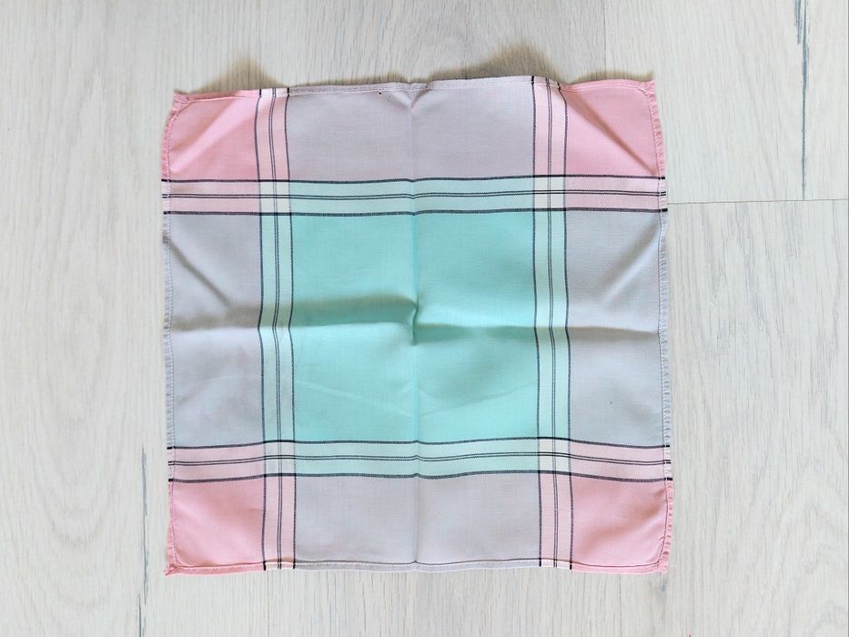 Chusteczki damskie materiałowe retro PRL