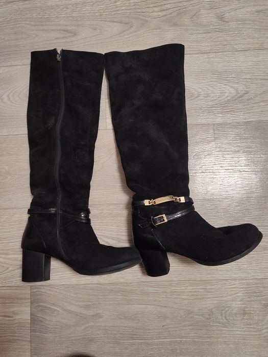 Сапоги зимові жіночі на каблуку