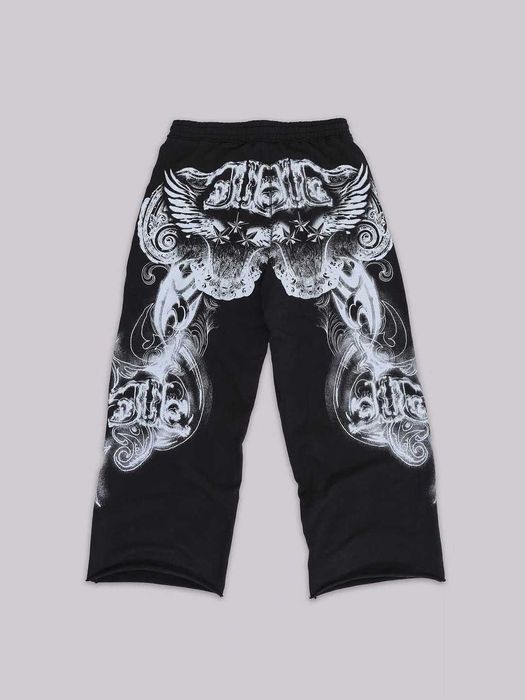 штани унісекс Jaded London Black Gothic Printed Jogger Оригінал  Rare