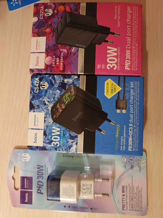 Быстрая зарядка iPhone, Samsung 20-65W турбо, кабель 60-240W