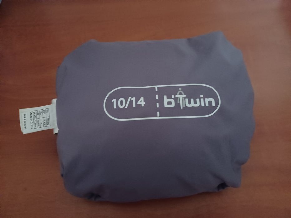 Capa de chuva impermeável lilás para acampamento (10-14 anos)