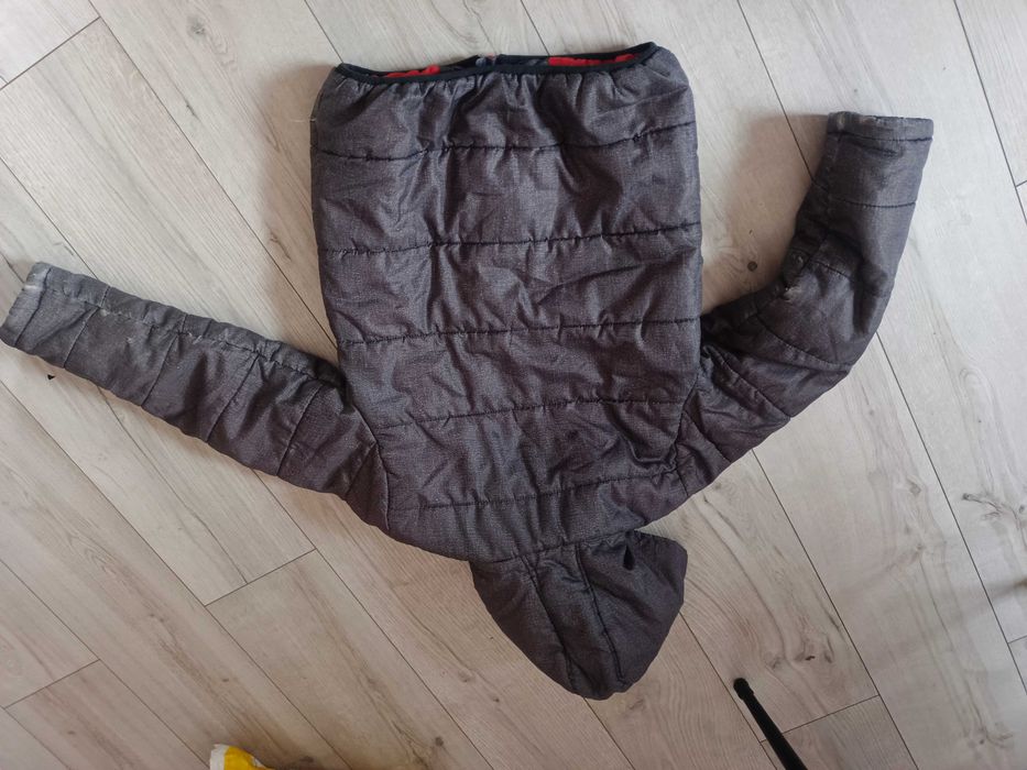 Kurtka przejściowa  chłopięca rozm 152 Pepco szaro czerwona wiosenna