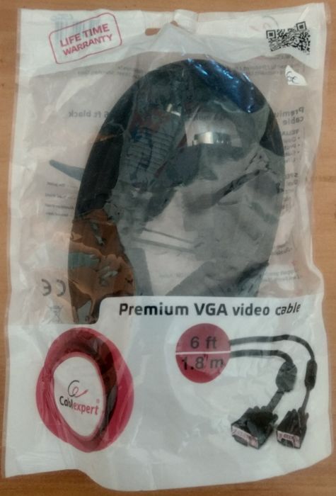 Cabo VGA Cablexpert 1,8MT Novo
