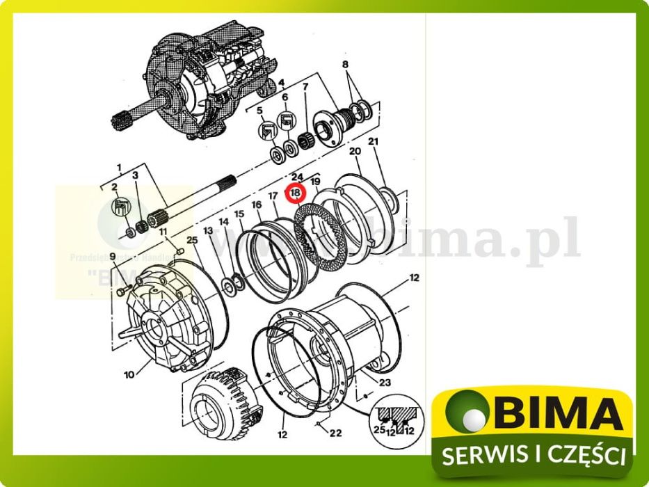 Tarcza cierna speed shift MF Massey Ferguson 6245,6255,6260,6160,6170