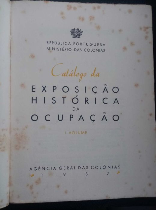 livro: “Catálogo da Exposição Histórica da Ocupação, I Volume”