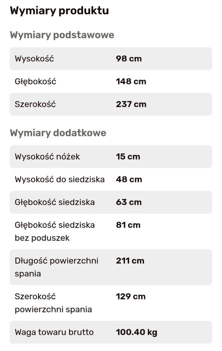Narożnik z 2 pojemnikami na pościel
