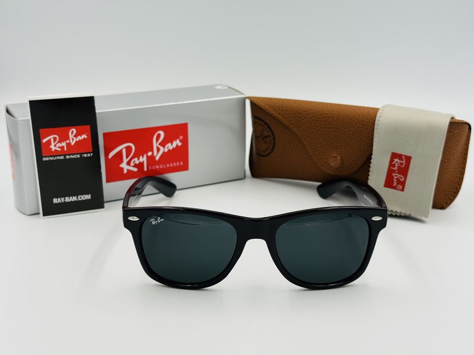 Солнцезащитные очки Ray Ban Wayfarer 2140 Glossy Black 54мм стекло