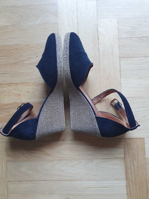 Buty Ryłko Relax skóra naturalna r. 36 (24 cm) - granatowe