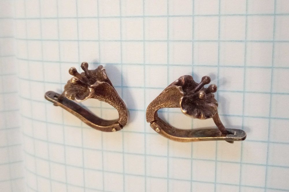 Вінтажні сережки Лілія Срібло позолочене 925 проба. СРСР