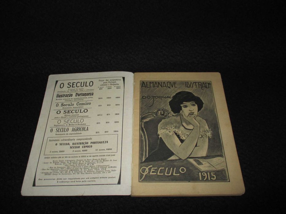 Livro Almanaque Ilustrado do Jornal O Século 1915 Raro