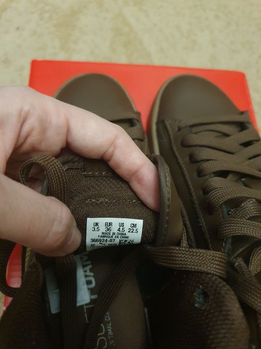 Хайтопи полуботіночки оригінал Puma в трендовому шоколадному кольорі