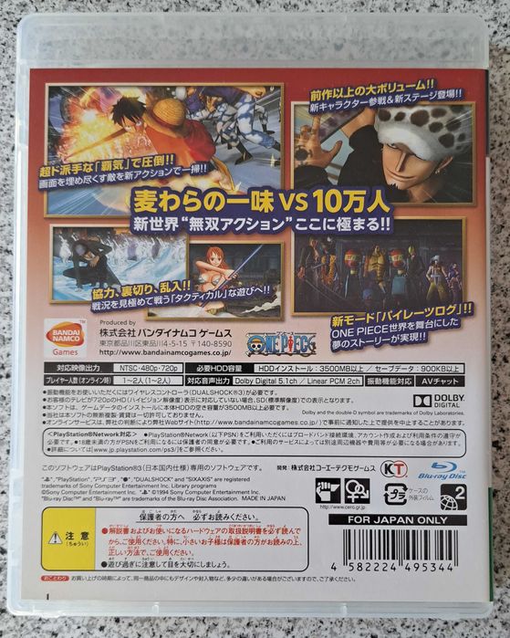 Gra One Piece Kaizoku Musou 2, PS3, import Japonia