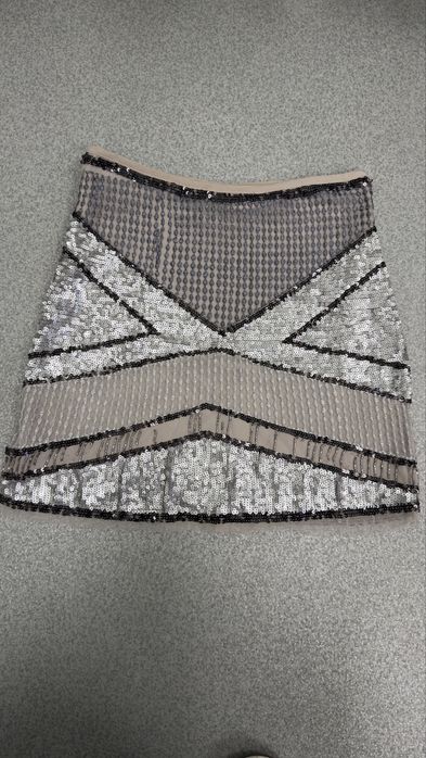 Юбка Pull&Bear S короткая в паетках новый год пул бир мини PB