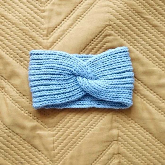 Handmade opaska dziecięca na zimę ręcznie robiona