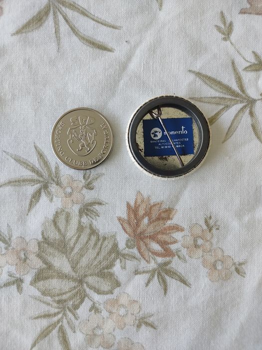 Medalhas, moedas e botão do Sporting