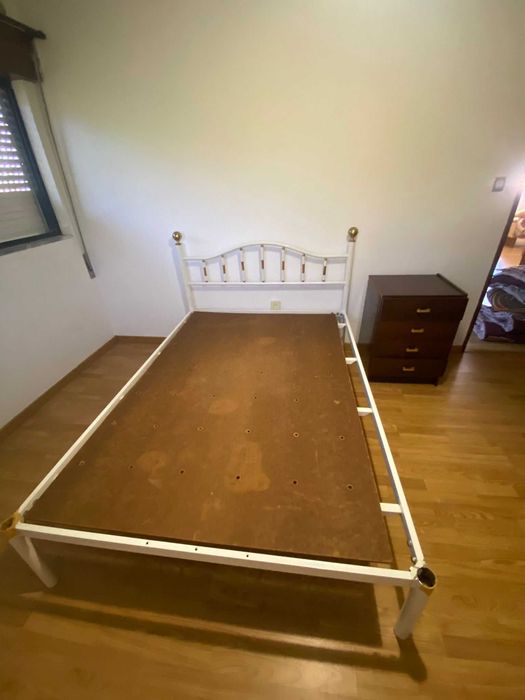 Cama ferro branco