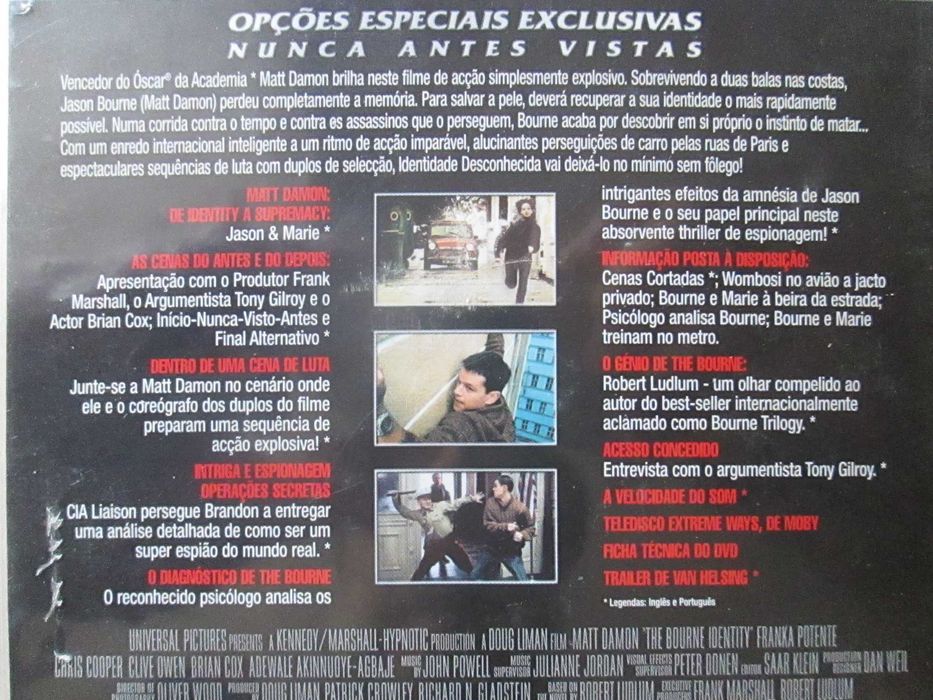 Identidade Desconhecida, Franka Potente, Matt Damon (ed. especial)