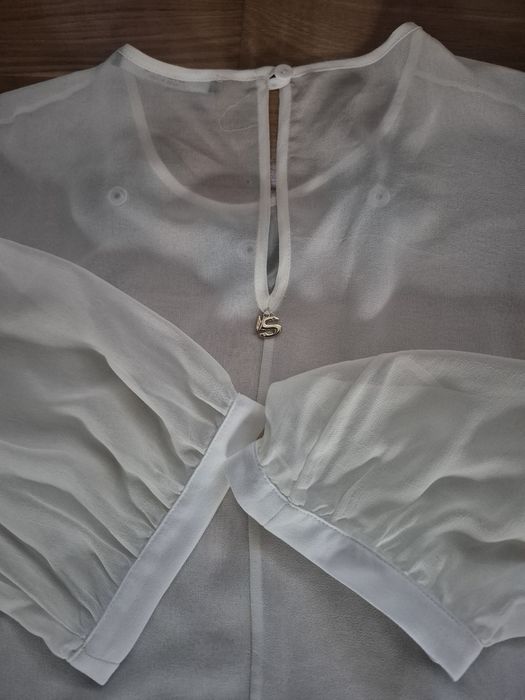 Siste's bluzka mgiełka ecru Made in Italy r. M-XL