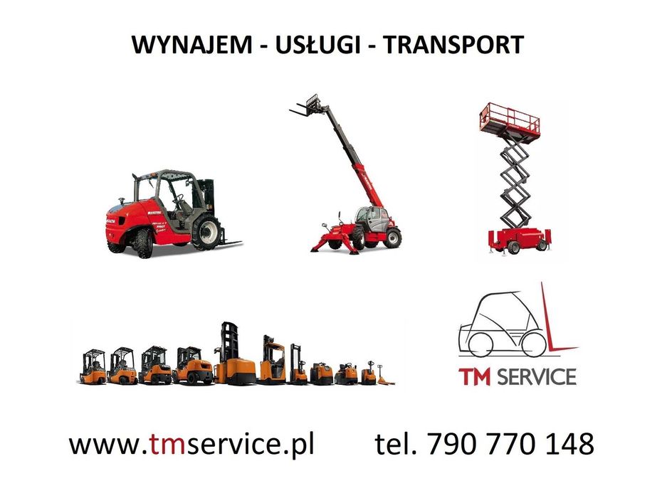 WYNAJEM Wózki Widłowe do 15Ton małe średnie duże spalinowe elektryczne