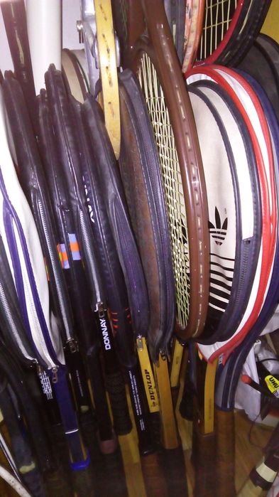Coleção particular de 300 raquetes de Ténis anos 60.70,80,90