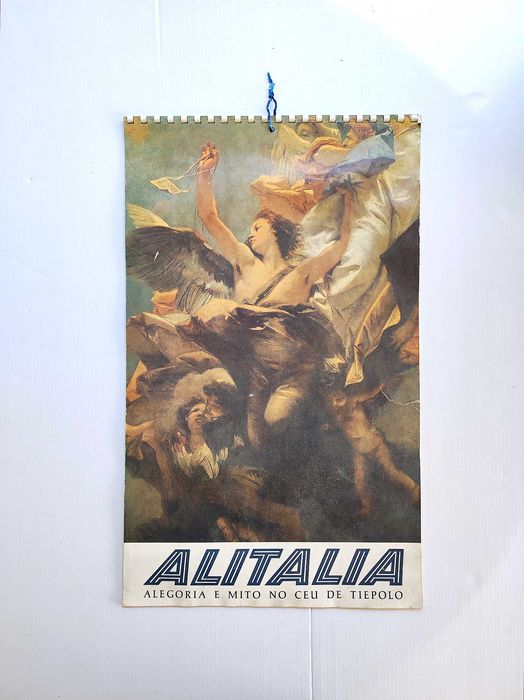 Calendário companhia aérea Alitalia alegoria mito céu Tiepolo (1961)