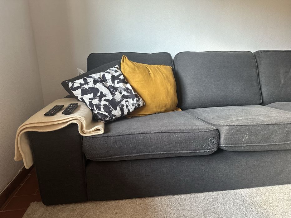 Sofa 3 lugares cinzento