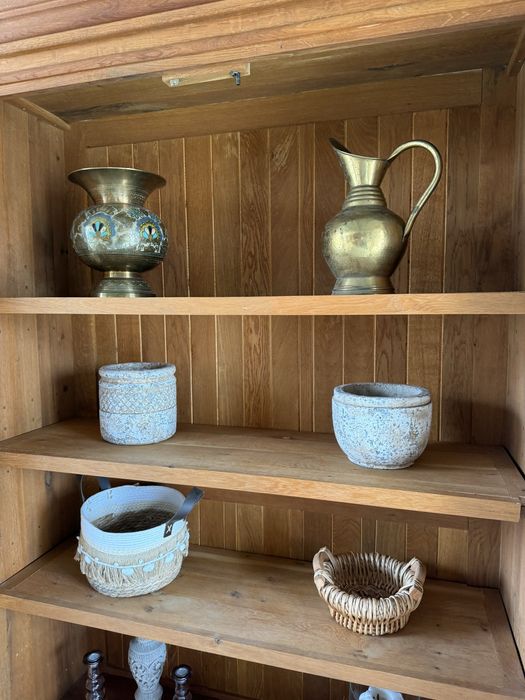 Witryna drewniana rustykalna country farmhouse lite drewno vintage