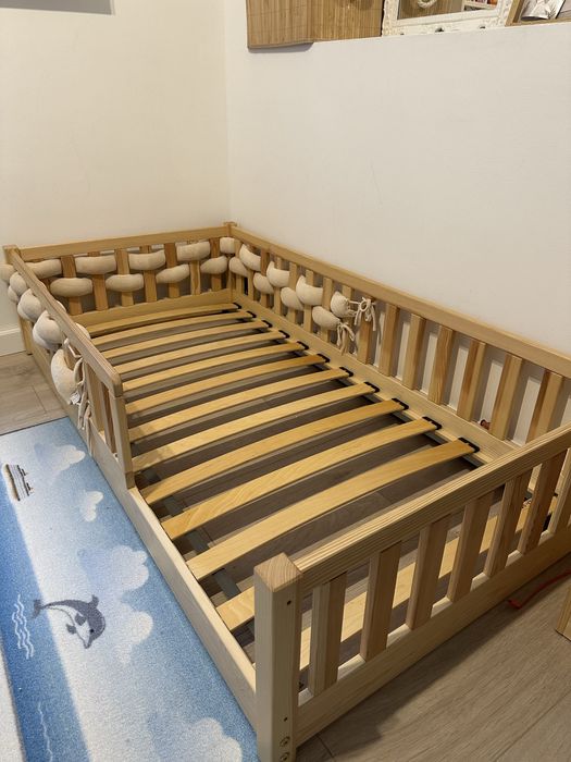 Łóżeczko dziecięce 160x80 FUMIO + Materac Rucken Stark, Montessori