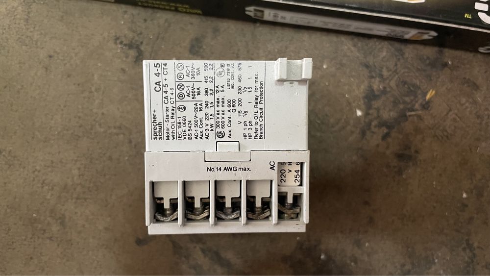 Контактор Sprecher & schuh, 2.5 кВт, CA4-5-10