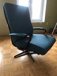 fotel obrotowy turkusowy