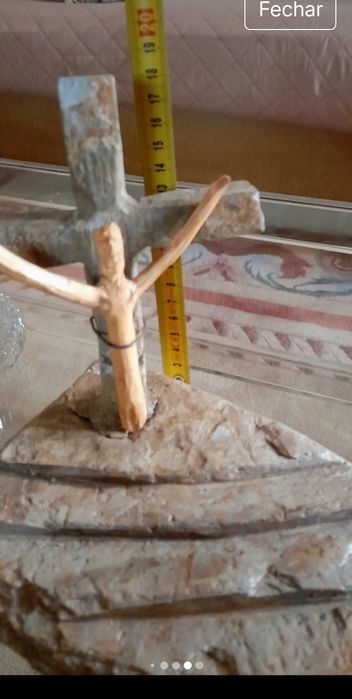 Escultura em pedra de xisto