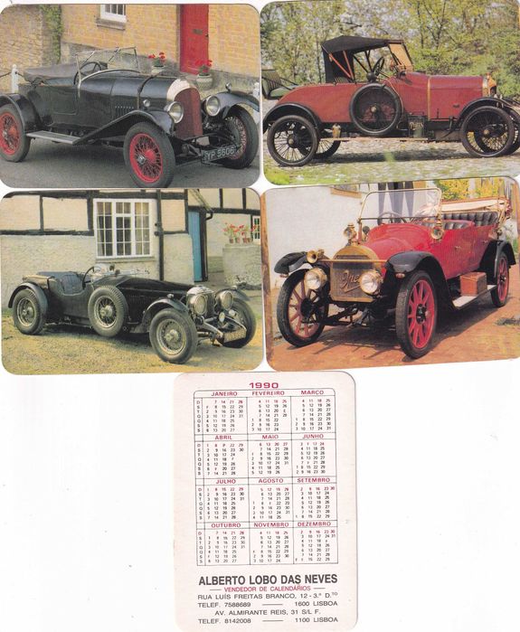 Calendários - Calhambeques (colecção completa) 1990