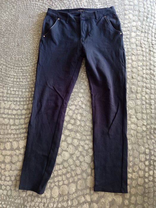Granatowe spodnie damskie M/L