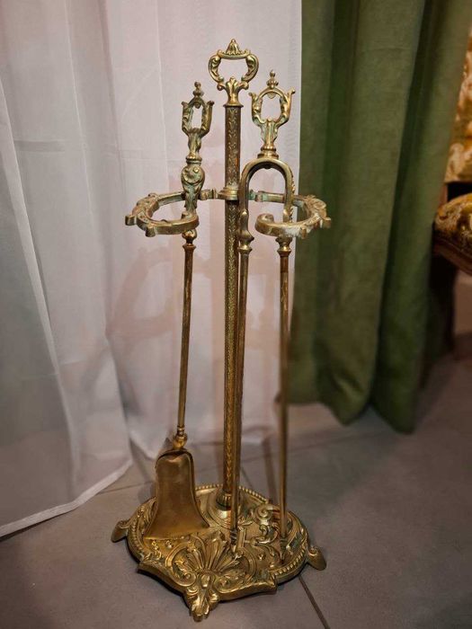 Антикварний Камінний Набір - Епоха Наполеон III, Франція, XIX Століття