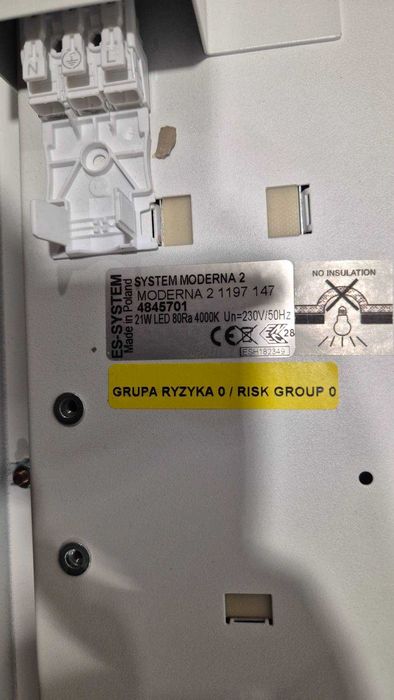 Lampa Moderna 2 21W 2700LM IP20 RAL9016