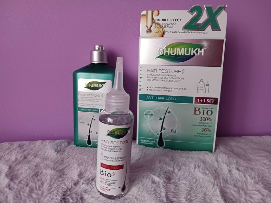 szampon i serum do włosów Shumukh
