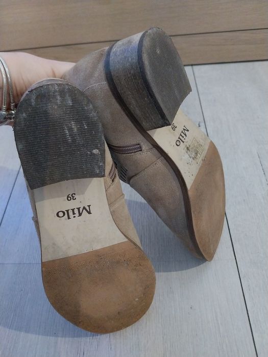 Milo beżowe botki, rozmiar 39