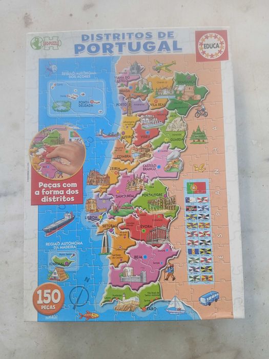 Puzzle Distritos de Portugal 150 Peças