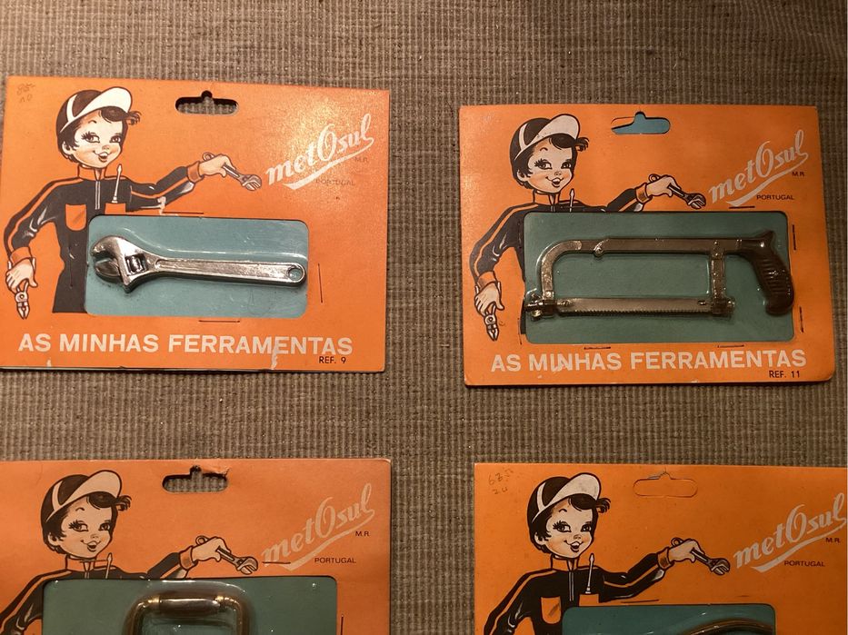 Brinquedo português antigo. 6x METOSUL - OSUL As Minhas Ferramentas.